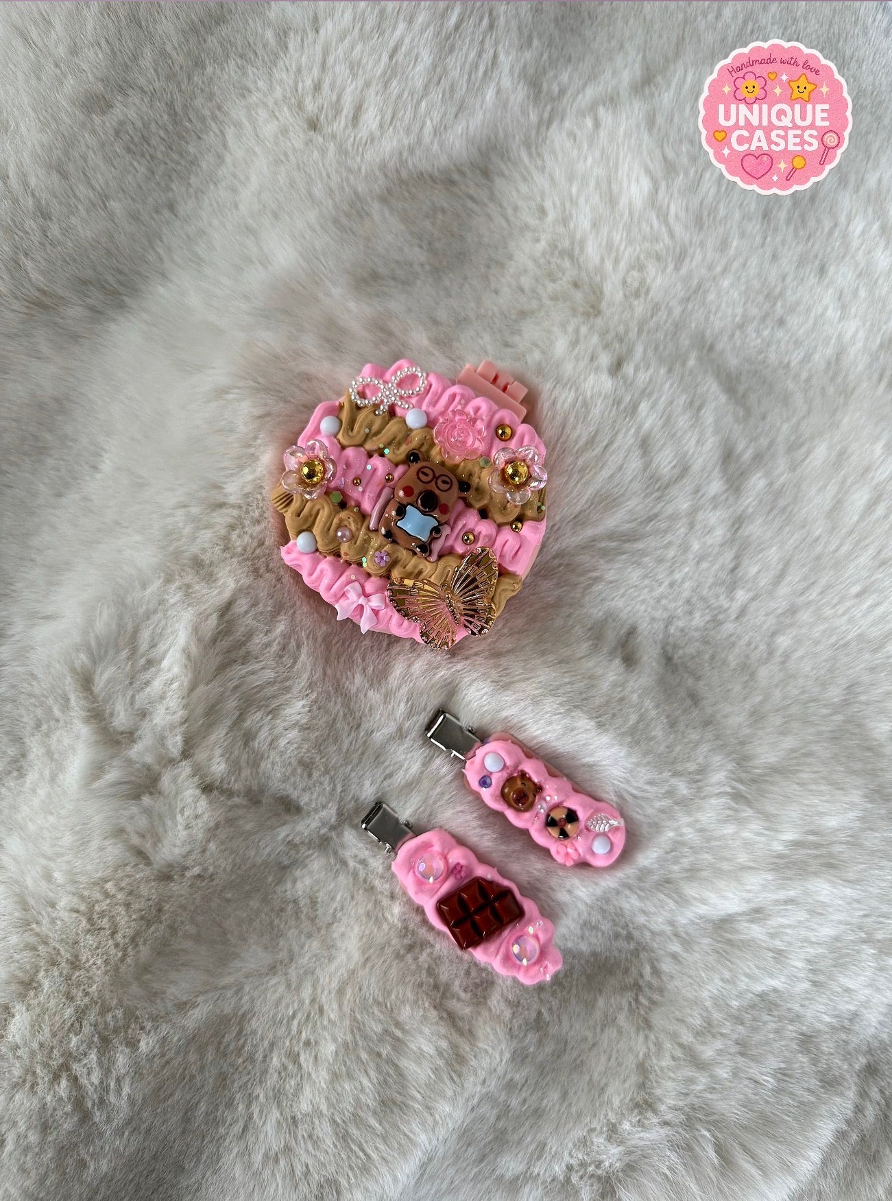 Pink Capybara Hair Set