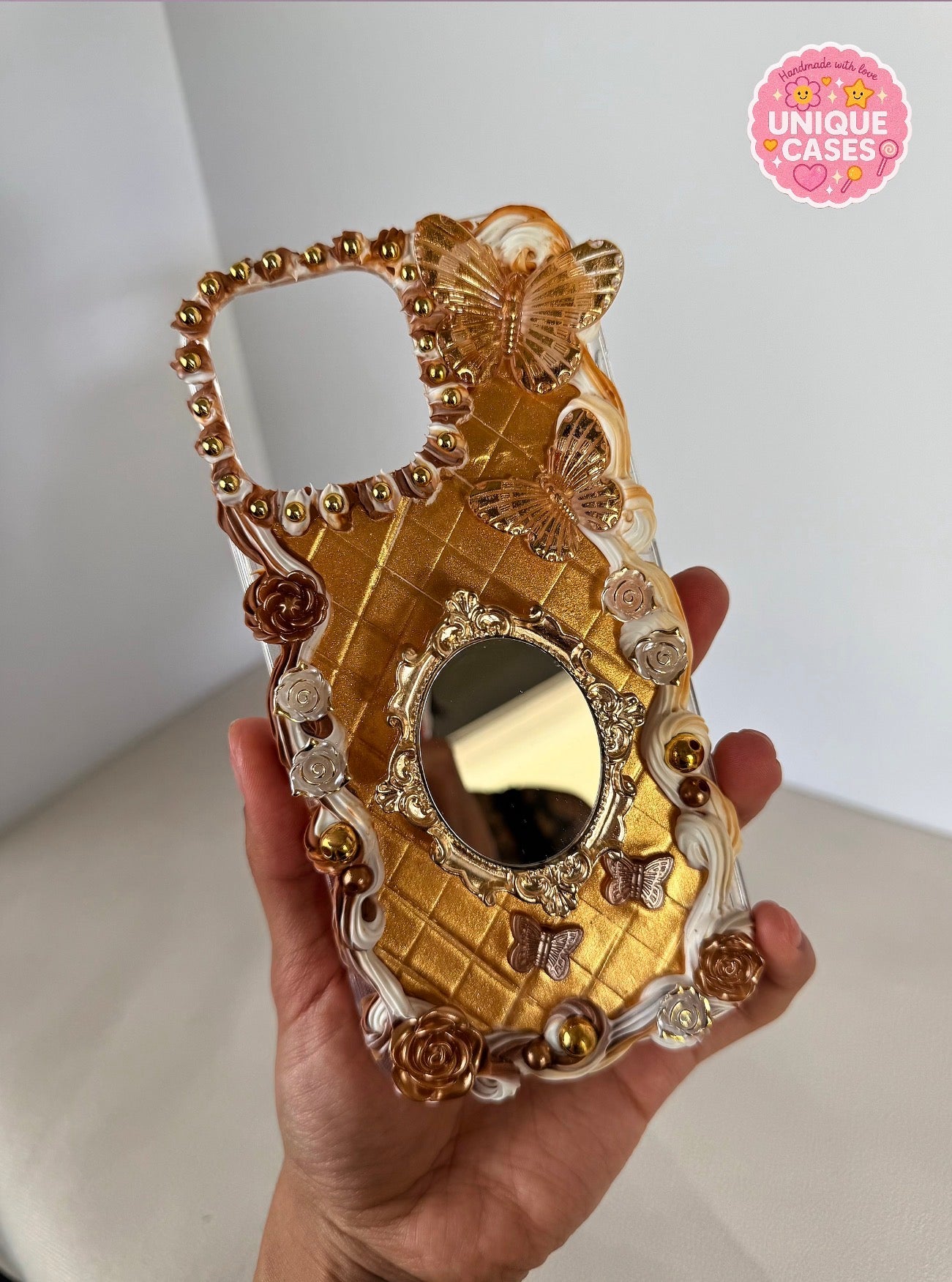 Golden Mirror Case ✨