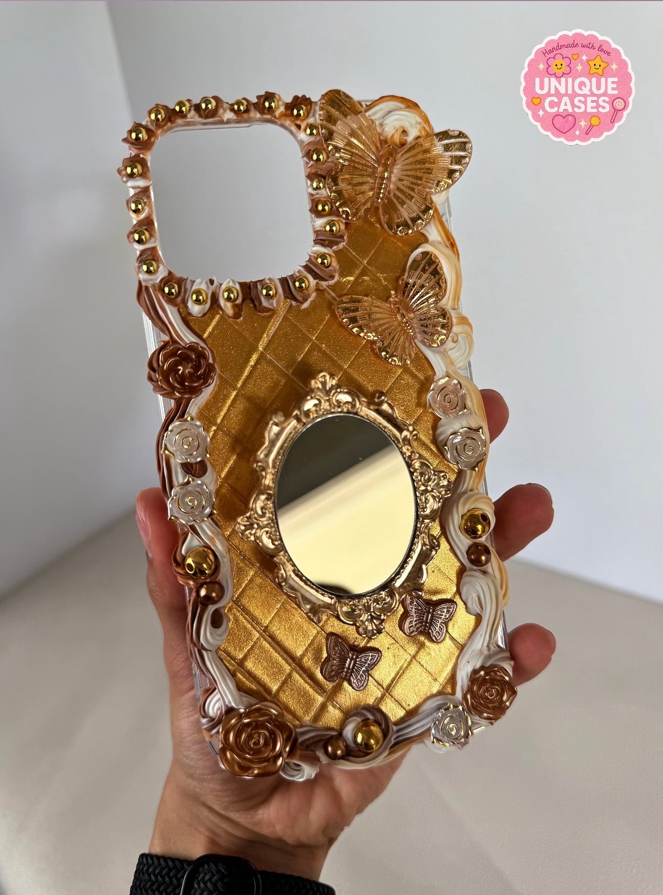 Golden Mirror Case ✨