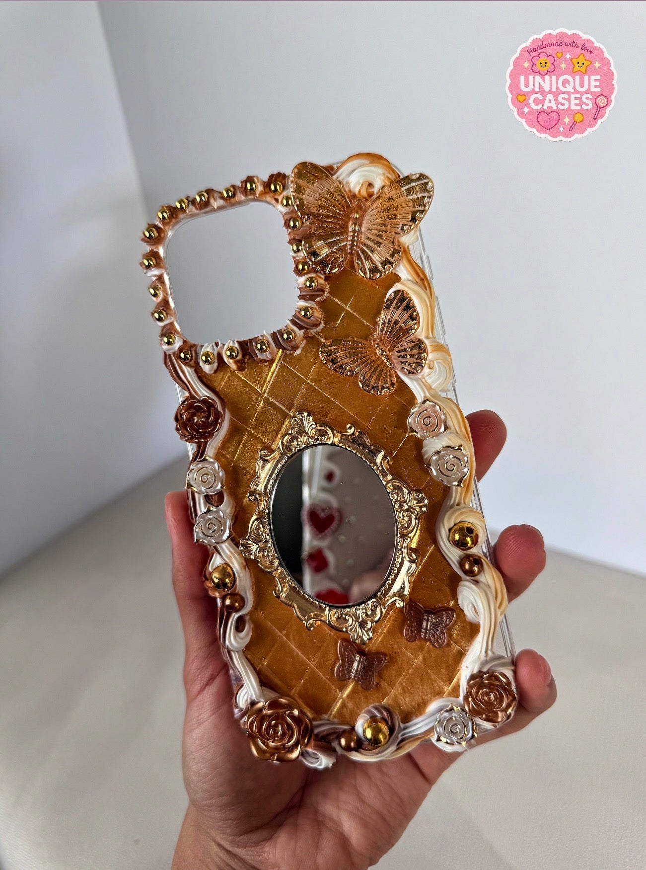 Golden Mirror Case ✨