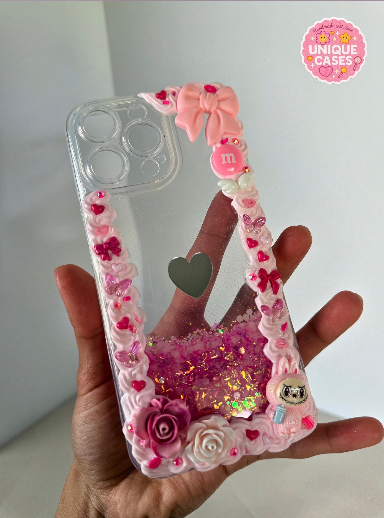 Pink Glow Shaker Case ✨