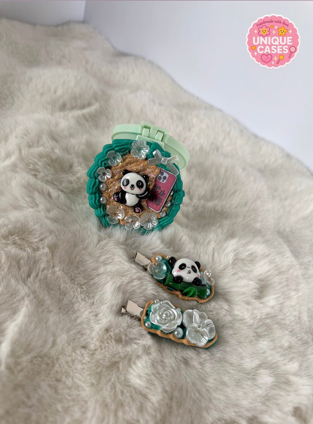 Panda Garden Hair Set