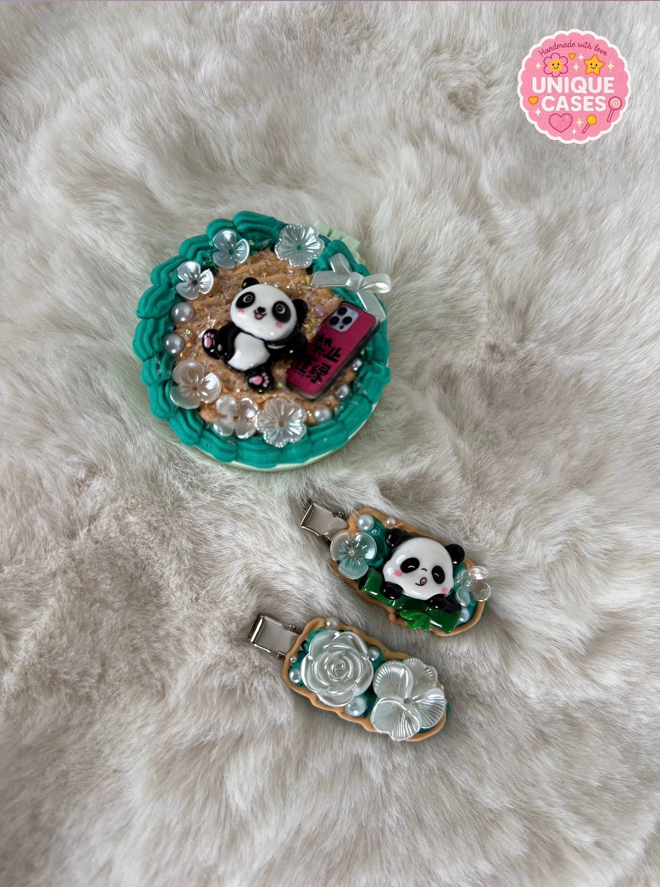 Panda Garden Hair Set