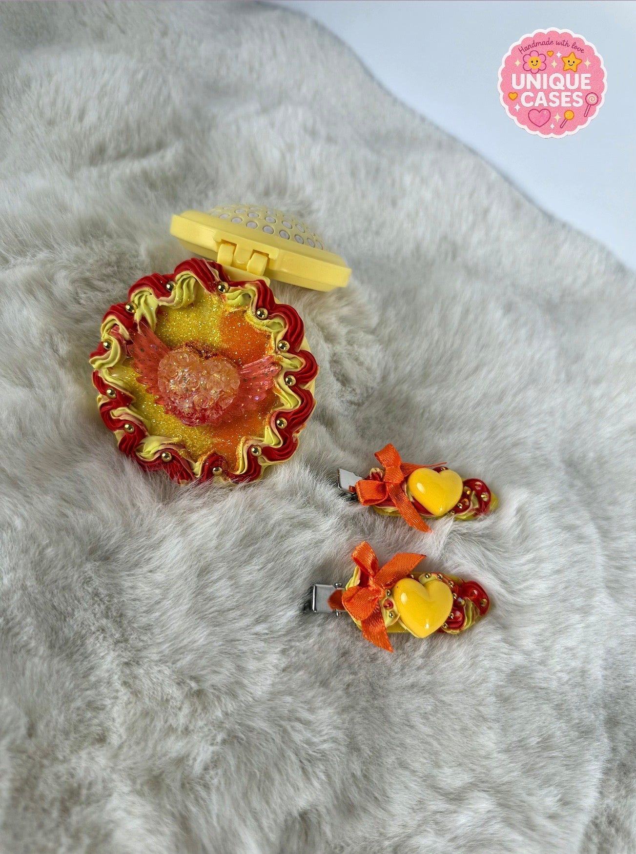 Sunset Heart Hair Set