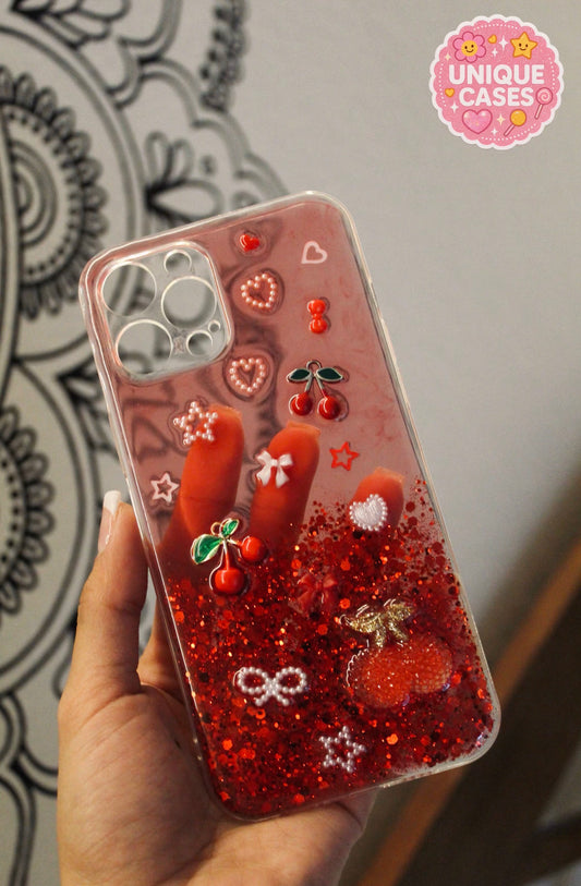 Cherry Spark 🍒 ✨ - Resin Case