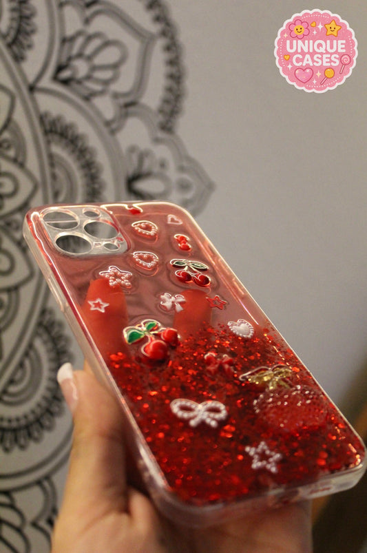 Cherry Spark 🍒 ✨ - Resin Case