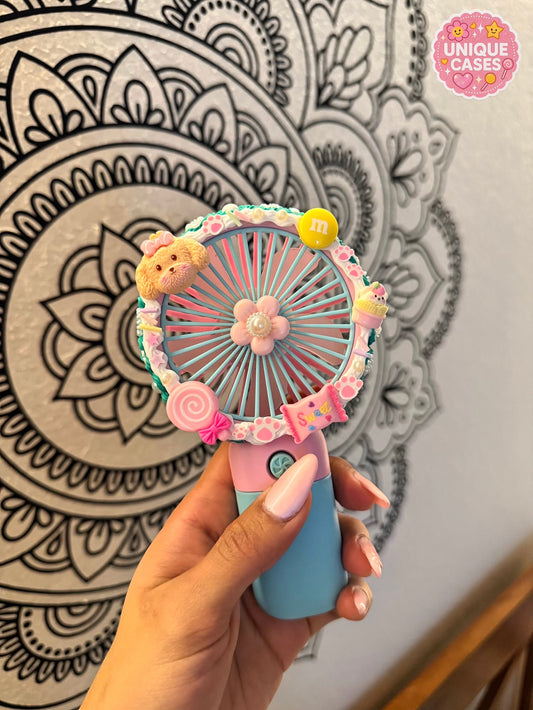 Candy Breeze Custom Fan 🍬💖 (Handmade)